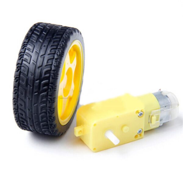DC Motor Dual Shaft 600RPM with Wheel