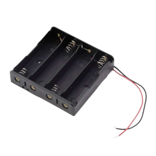 18650 Battery Holder 4-Slot with Wire Leads