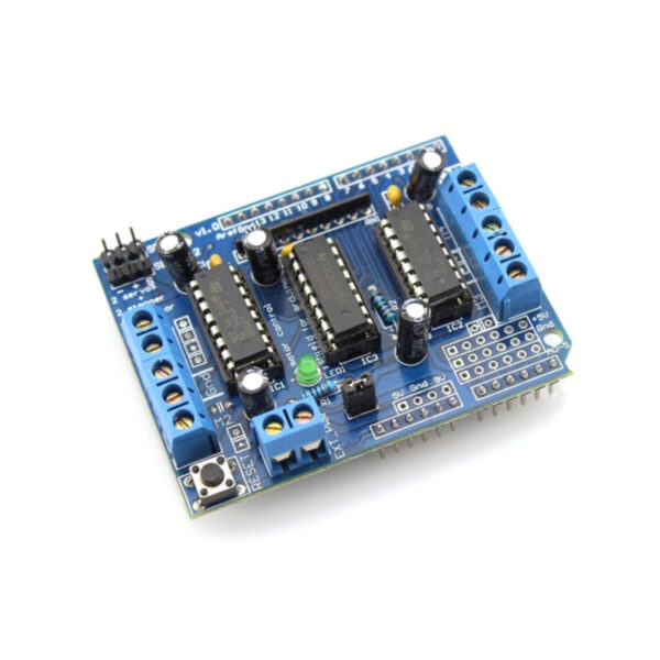 L293D Motor Driver Shield for Arduino (4-Channel H-Bridge, PWM Support)
