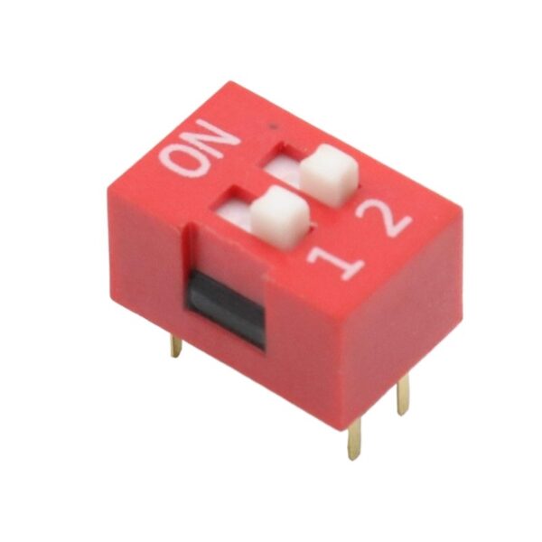 2-Position Slide DIP Switch Module (2.54mm, Red)