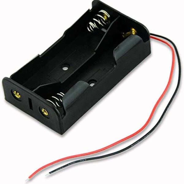 18650 Battery Holder Dual Cell (2-Slot) with Wire Leads