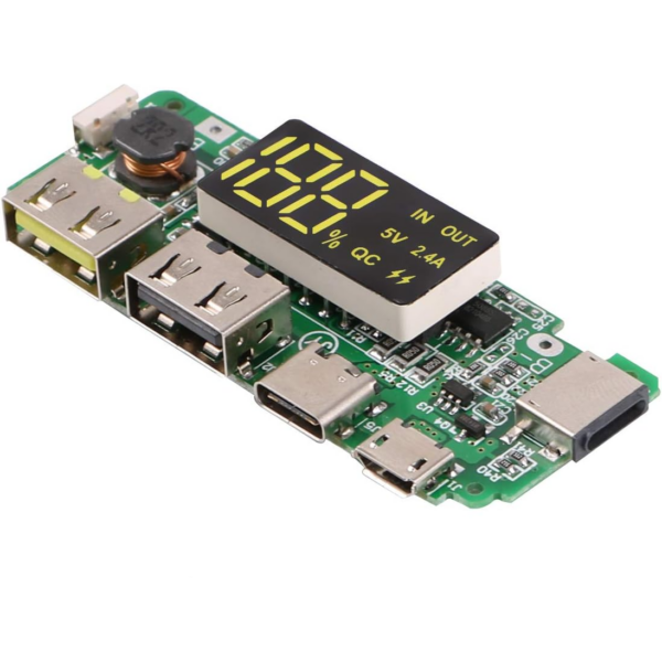 18650 Lithium Battery Charging Module with LED Digital Display 5V 2.4A