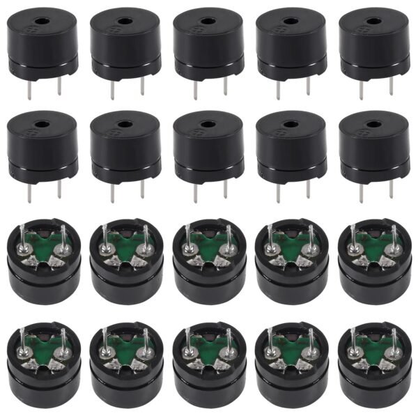 Mini Electromagnetic Alarm Buzzer 5V (Black)