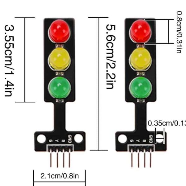 Mini LED Traffic Light Display Module (Red/Yellow/Green)