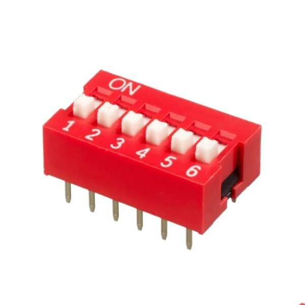 6-Position Slide DIP Switch Module (2.54mm, Red)