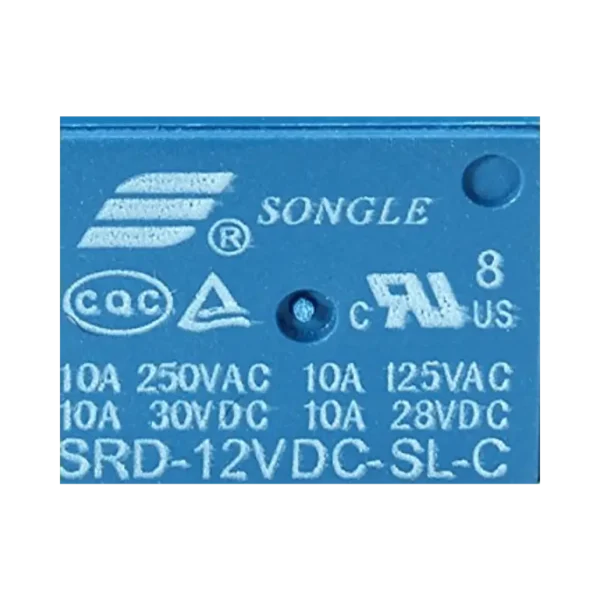 12V 10A SPDT Power Relay (SRD-12VDC-SL-C, 5-Pin)
