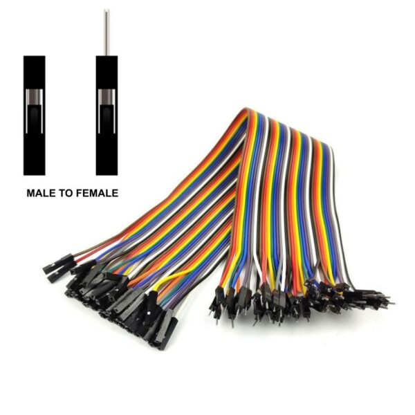 Male to Female Jumper Wires 30cm (10-Pack)