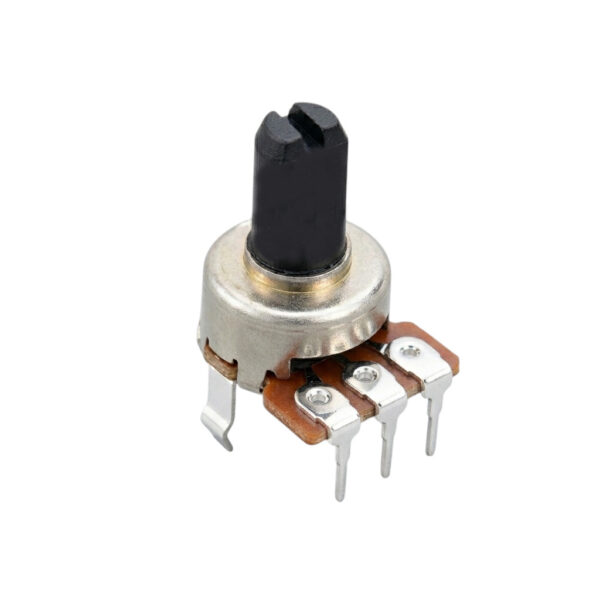 Rotary Potentiometer 1K Ohm Linear Taper (3-Pin, Metal Shaft)