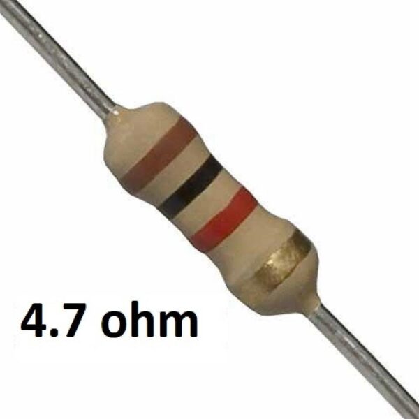 Carbon Resistor 4.7Ω 1W Through Hole